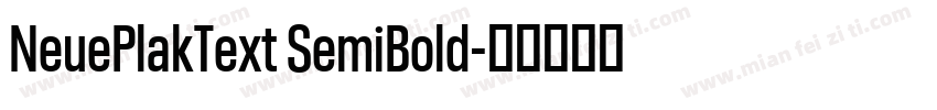 NeuePlakText SemiBold字体转换